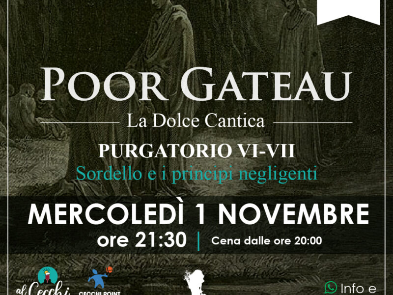 Poor Gateau: mercoledì 1 Novembre @Al Cecchi