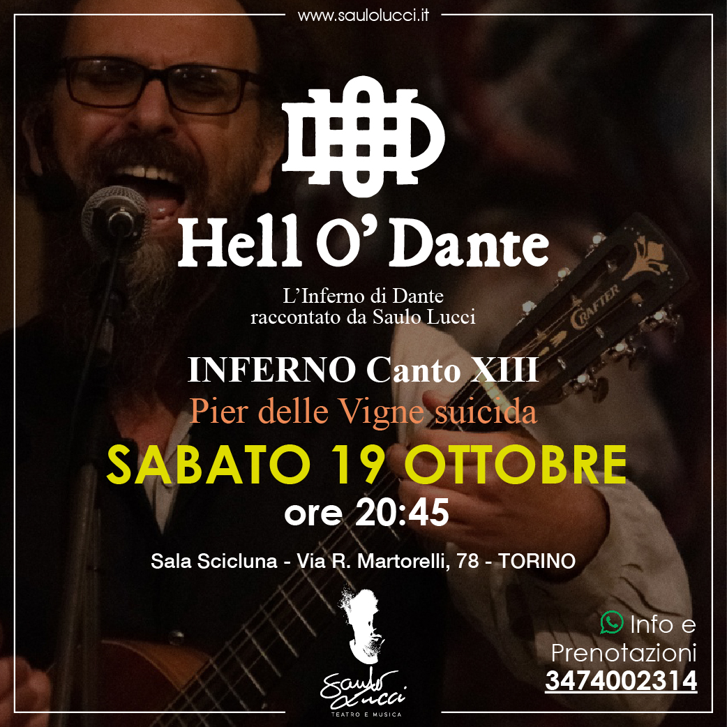 SABATO 19 OTTOBRE Inferno XIII – Pier delle Vigne suicida